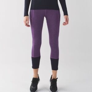 Lululemon Athletica Purple and Black Performance Leggings